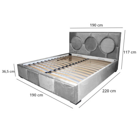 Pat tapitat Gold Cerc 180 x 200 M85 [2]
