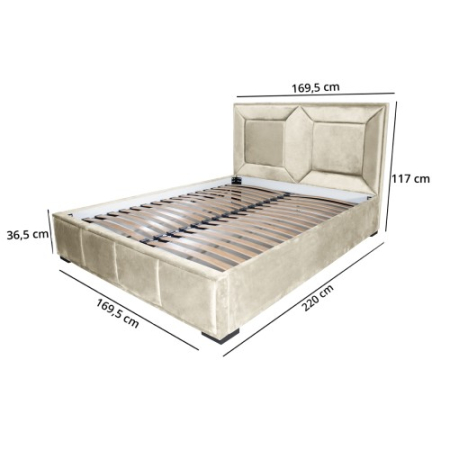 Pat tapitat Gold Patrat 160 x 200 M04 [1]