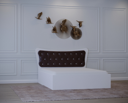 Paturi - Pat Voila Alb&Wenge fara Saltea