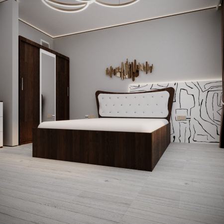 Paturi - Pat Voila Wenge&Alb fara Saltea