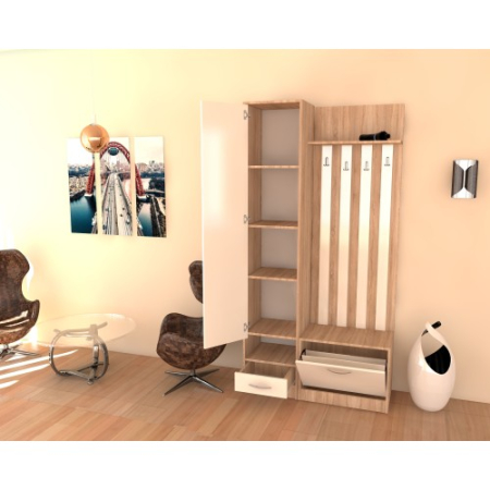 Set Andrei Cuier 600 si Dulap 400 Sonoma/Fildes [1]