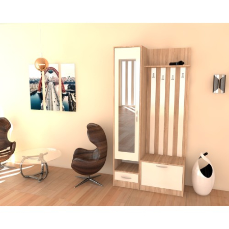 Mobilier Hol - Set Andrei Cuier 600 si Dulap 400 Sonoma/Fildes