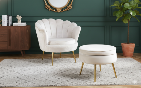 Holuri - Set Fotoliu cu Masuta Living Bej