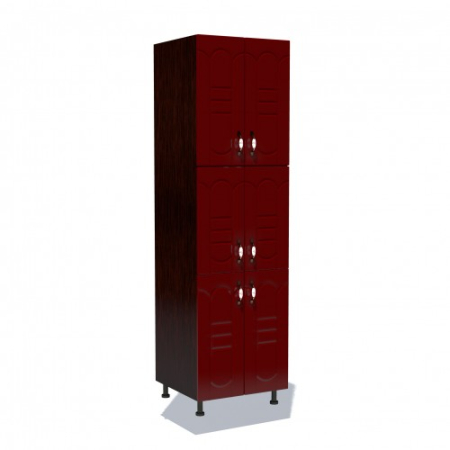 Soldati - Soldat 60 cu 6 usi Zebra MDF tulip rosu