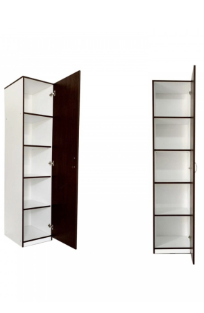 Dulapuri - Soldat cu 4 polite si o usa Alb&Wenge