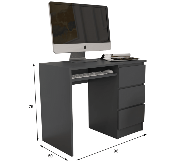 Birou Origo 3 sertare, Alb [2]