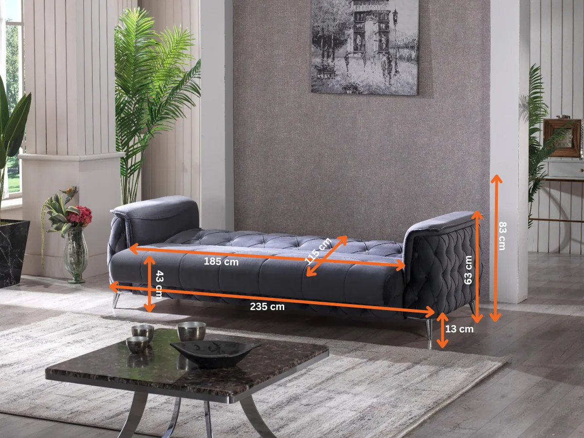 Canapea extensibila Cordoba, Gri [4]