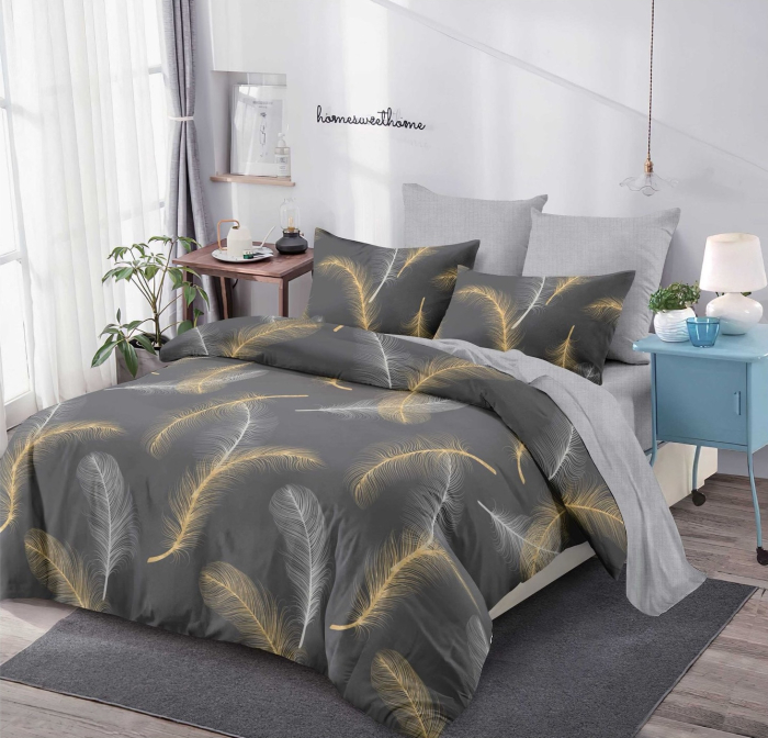 Lenjerie de pat Finet Gros, 6 piese, Gri C900 [2]