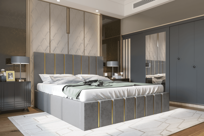 Pat tapitat Hugo 140x200 cm, Gri [1]