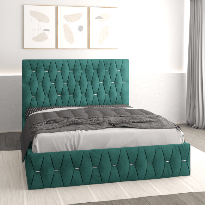 Pat tapitat Nova 140x200 cm, Verde [1]