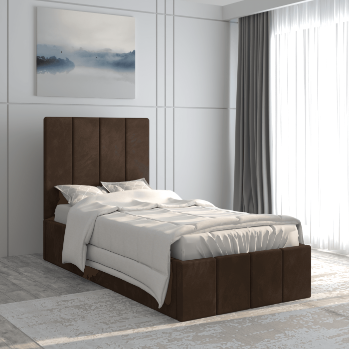 Pat tapitat Prado 90x200 cm, Maro [1]