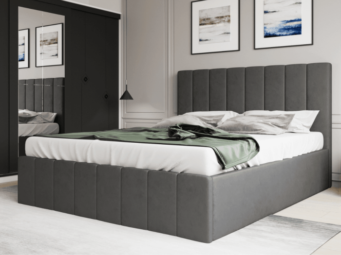 Pat tapitat Prado 140x200 cm, Gri [1]