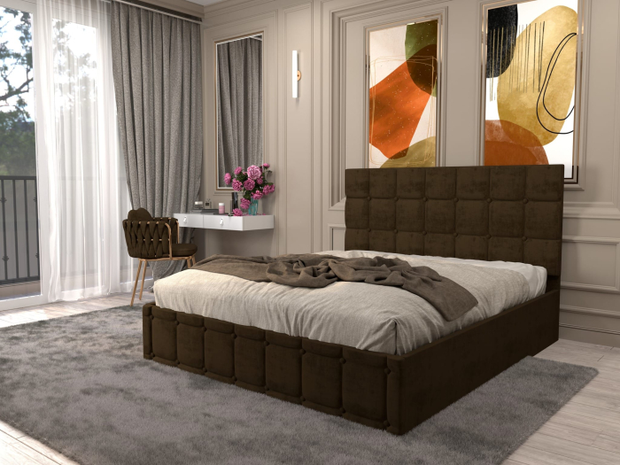 Pat tapitat Royal 180x200 cm, Maro [1]