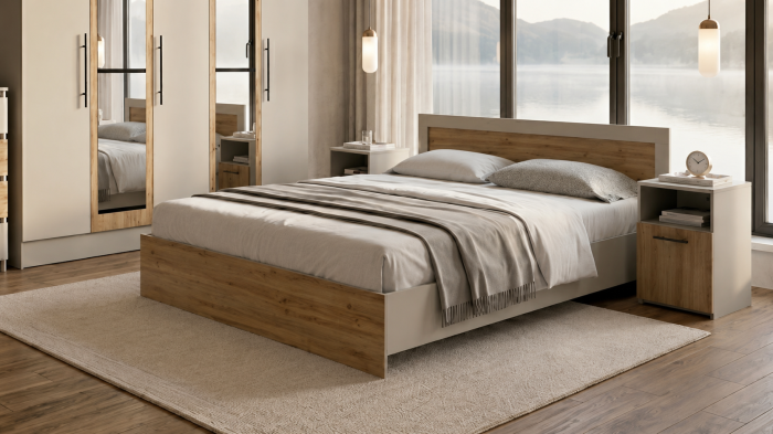 Set dormitor Barcelona, Casmir/Stejar Artisan [3]
