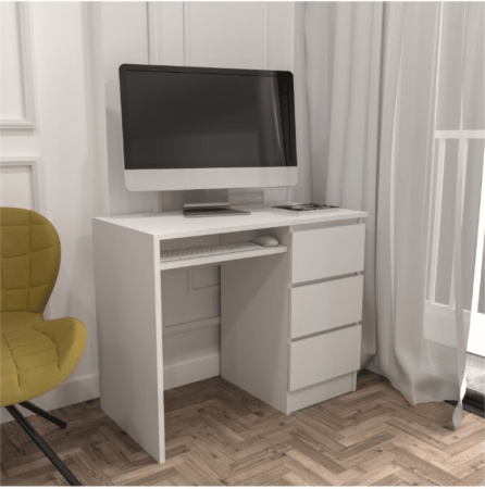 Birouri - Birou Origo 3 sertare, Alb