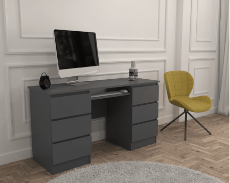 Birouri - Birou Origo 6 sertare, Gri