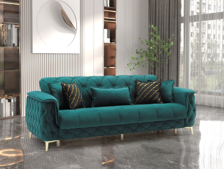 Canapele - Canapea extensibila Cordoba, Verde