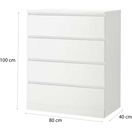 Comoda Origo cu 4 sertare, Alb [1]