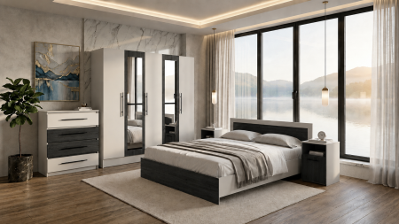 Seturi dormitor - Set dormitor Barcelona, Casmir/Lemn Negru