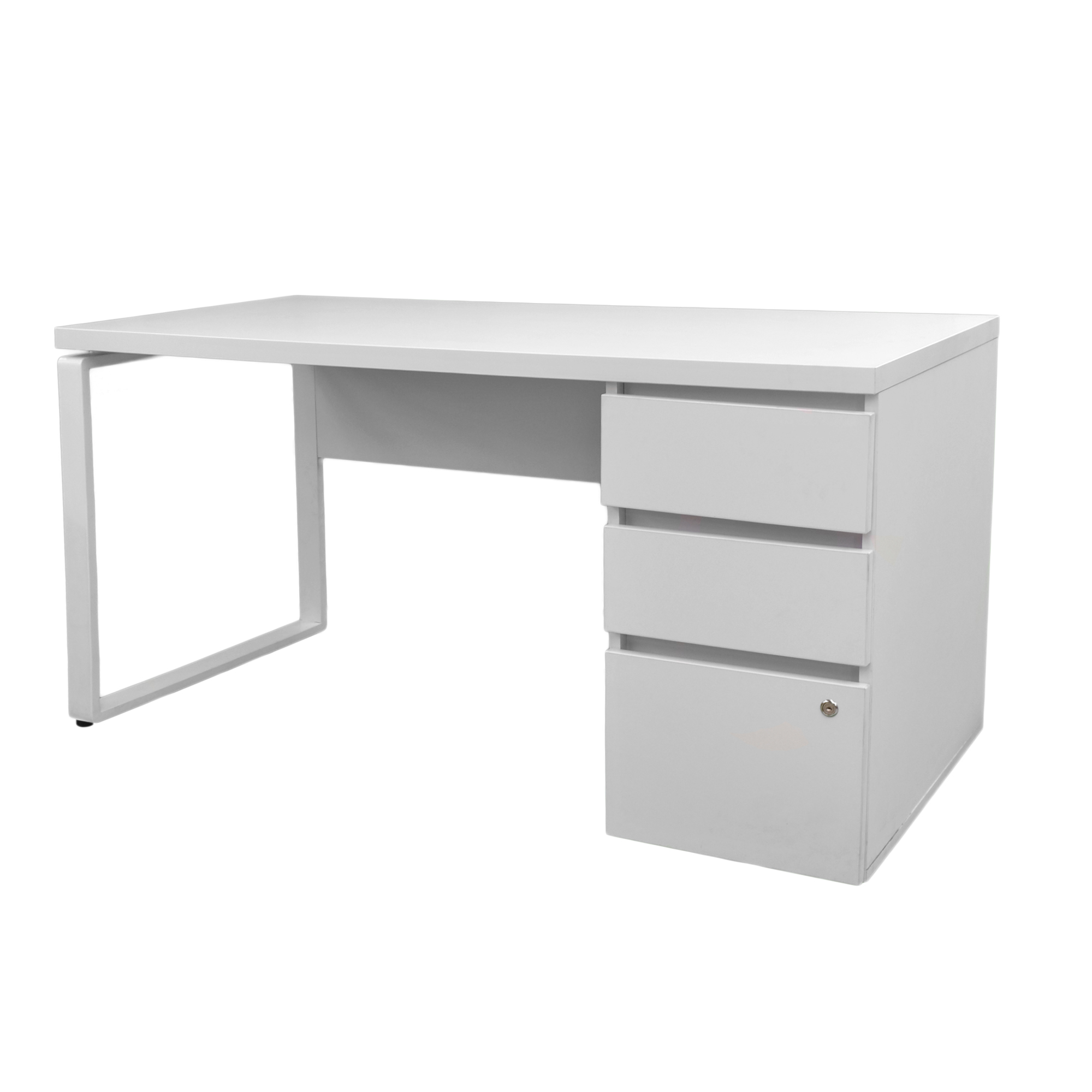 Product Catalog - Urban Desk+Built-in Box White 150×68 (Box on right side)