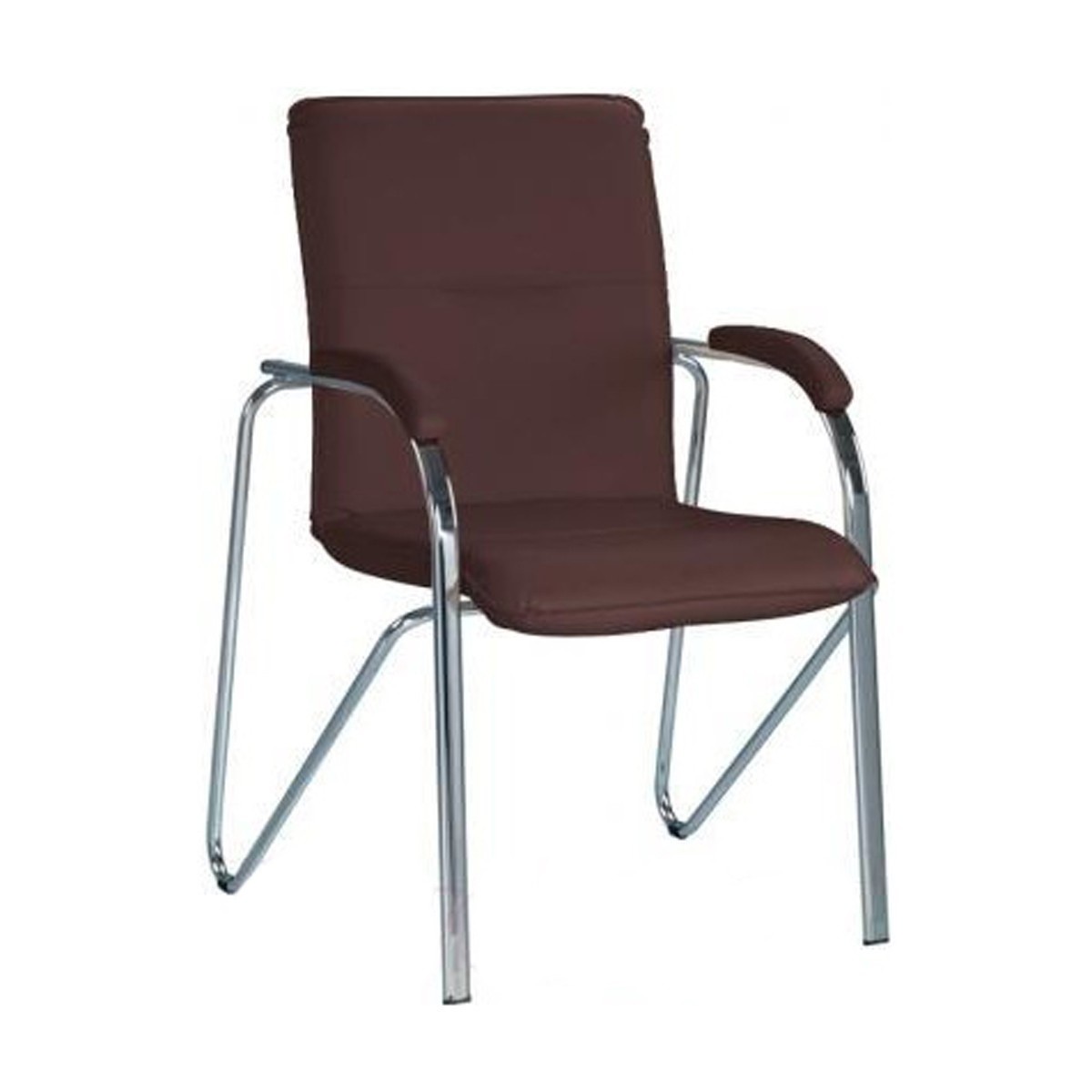 Product Catalog - SAMBA Chrome V-3 Brown Office Chair