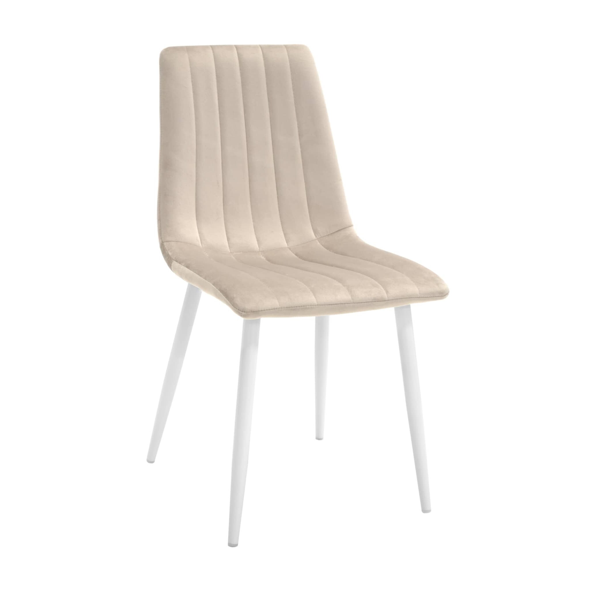 Product Catalog - Chair DC-90P N7 Cappuccino Velvet + White Legs