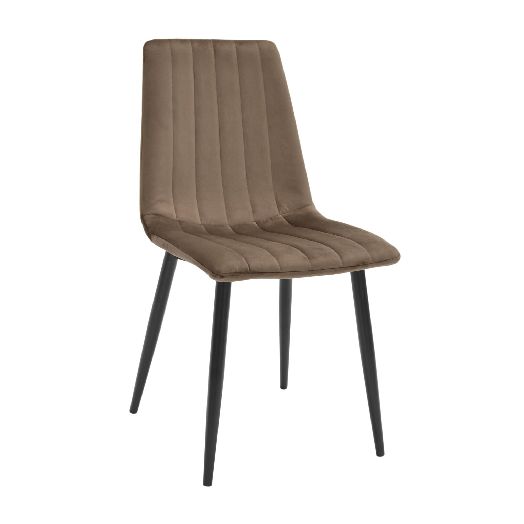 Product Catalog - DC-90P N49 Chair Velvet-Brown+Black Legs