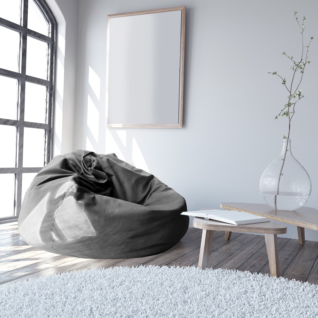 Кресла-мешки - Кресло puf Bean Bag Color/ткань Ø 95 темно-серый