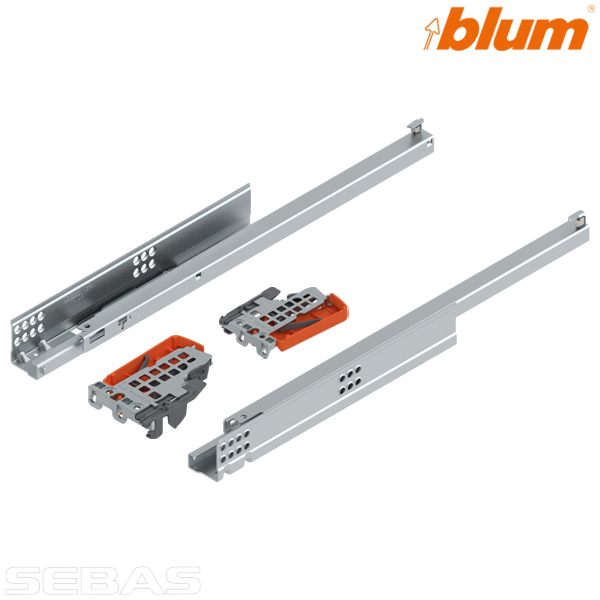Accesorii sertare - Glisiere sub sertar cu amortizare, extragere parțială. BLUM