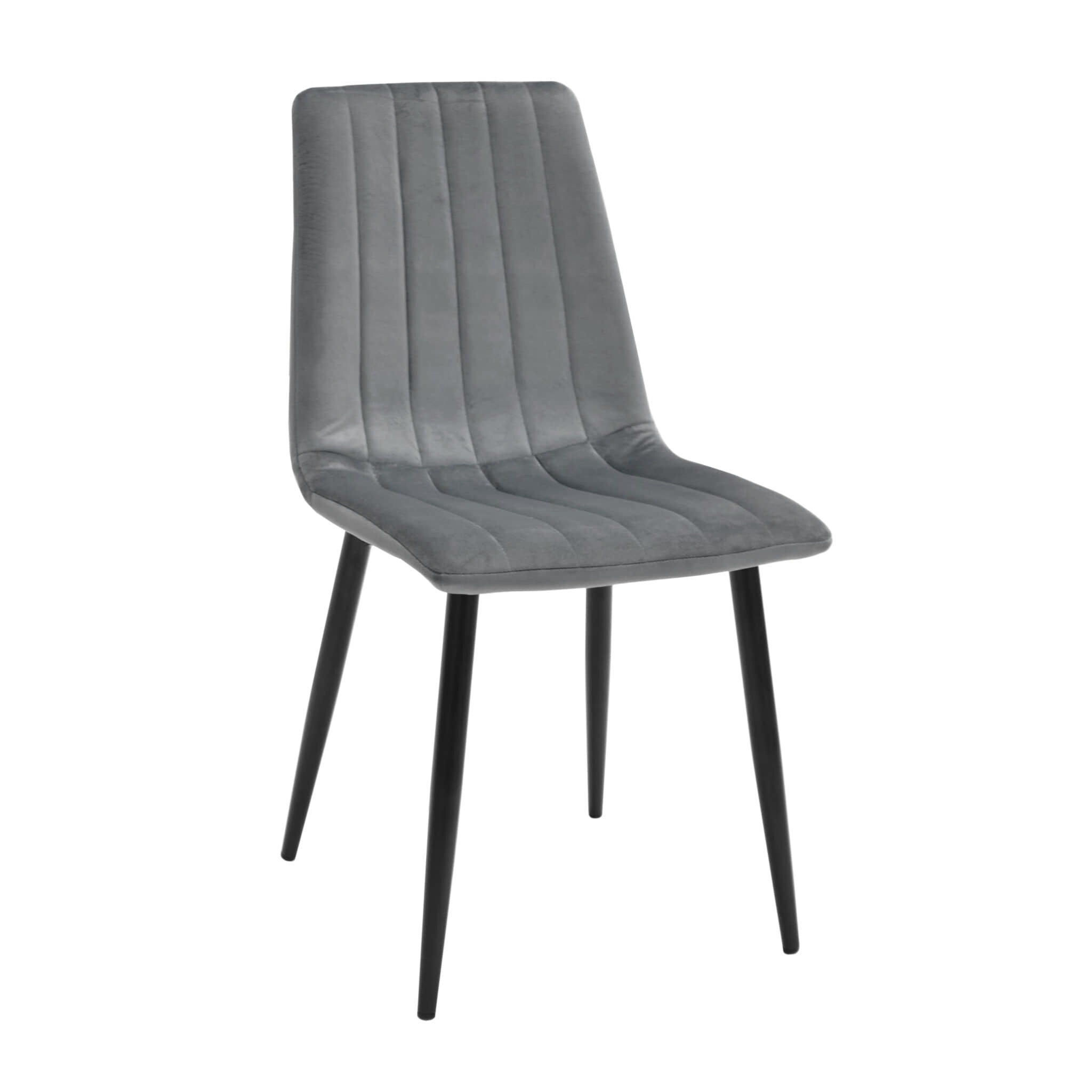 Product Catalog - Chair DC-90P N23 Velvet-Grey+Black Legs