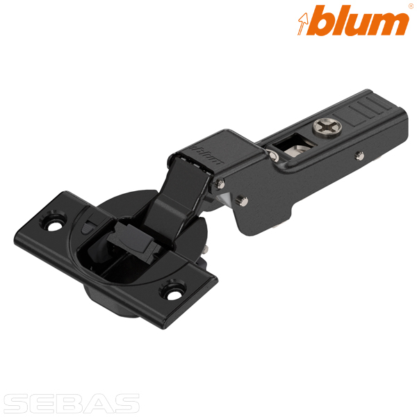 BLUM - Hinge half overlay Clip Top Blumotion Onyx Black. BLUM