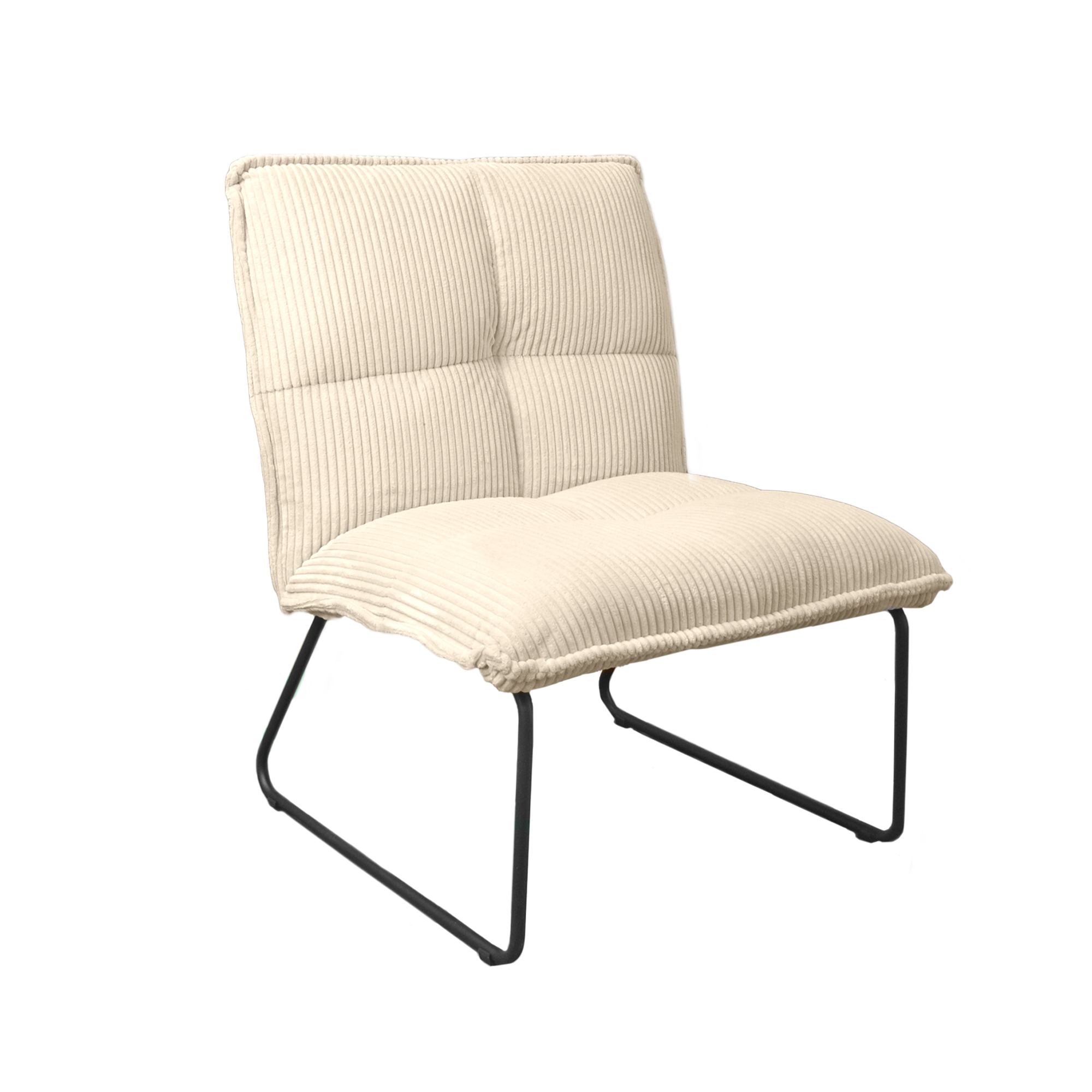 Lounge Chairs - Armchair BRONX White Velvet