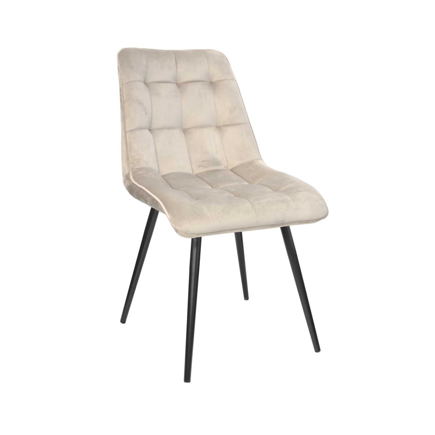 Product Catalog - Capella Beige Velvet Chair HLR9+Black Legs
