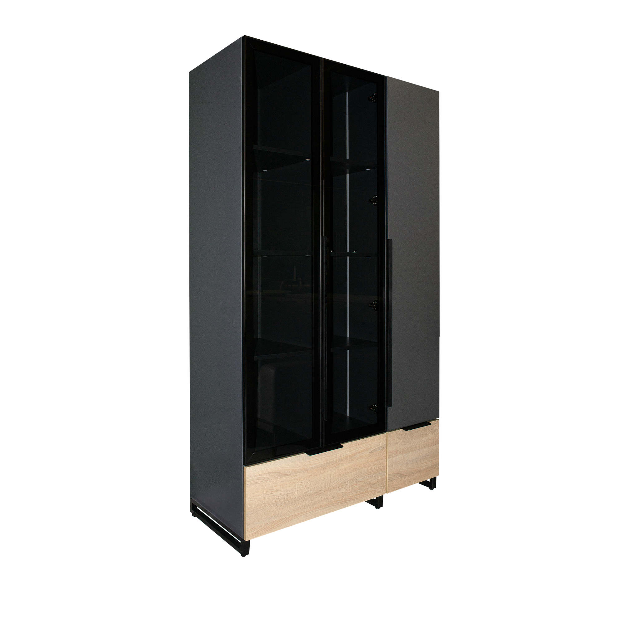 Product Catalog - Cabinet with aluminum frames and LED lighting