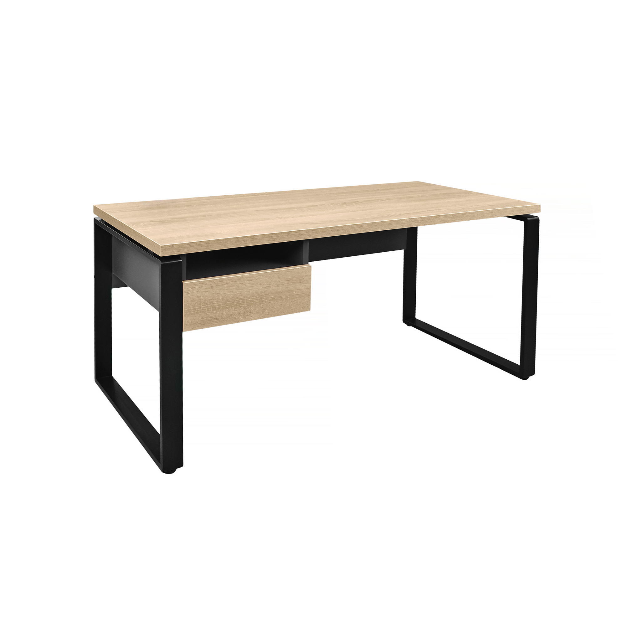 Product Catalog - B-140 Desk with Drawer Sonoma/Black