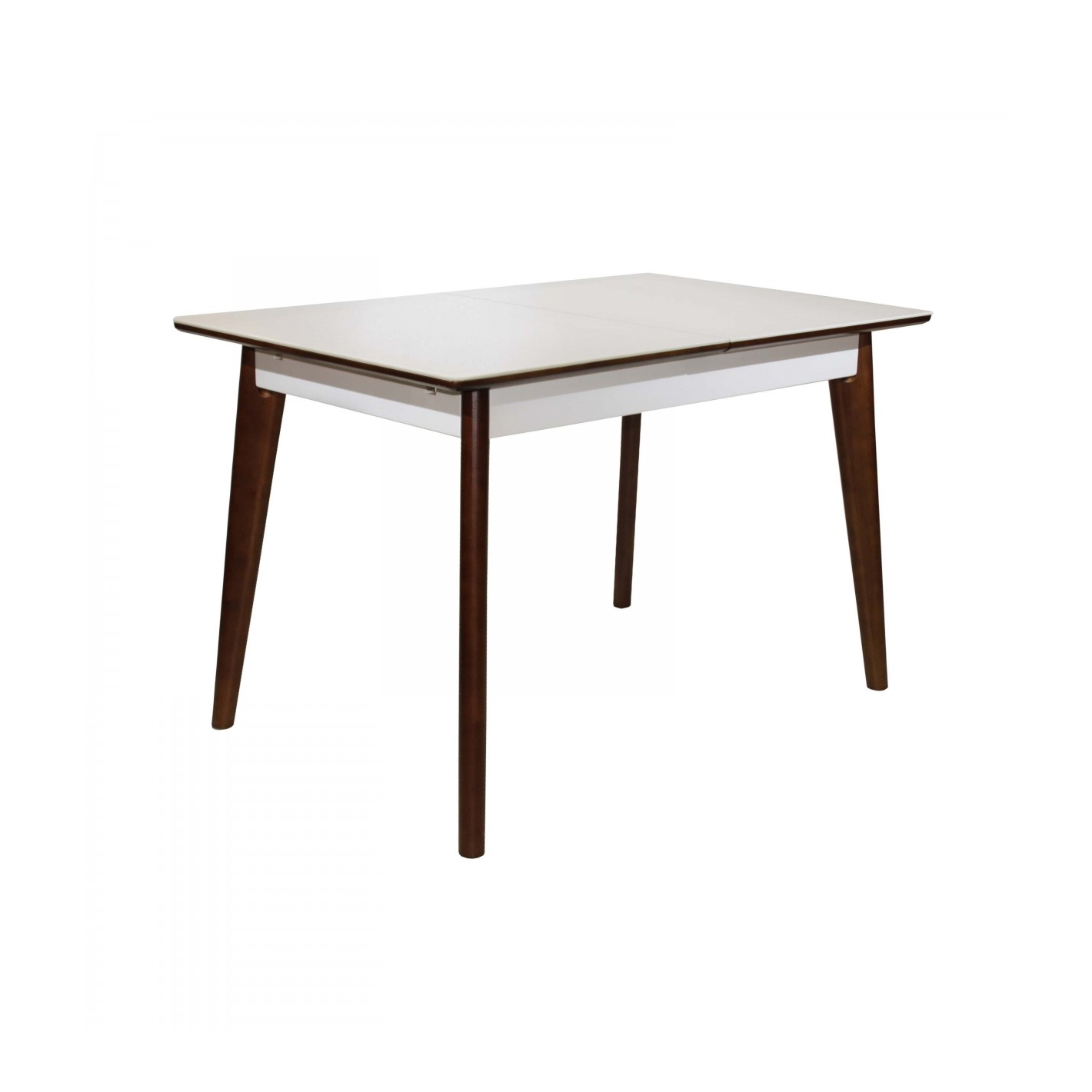 Product Catalog - Extendable Table MG-A05 White Glass+Brown Legs 120/150×75
