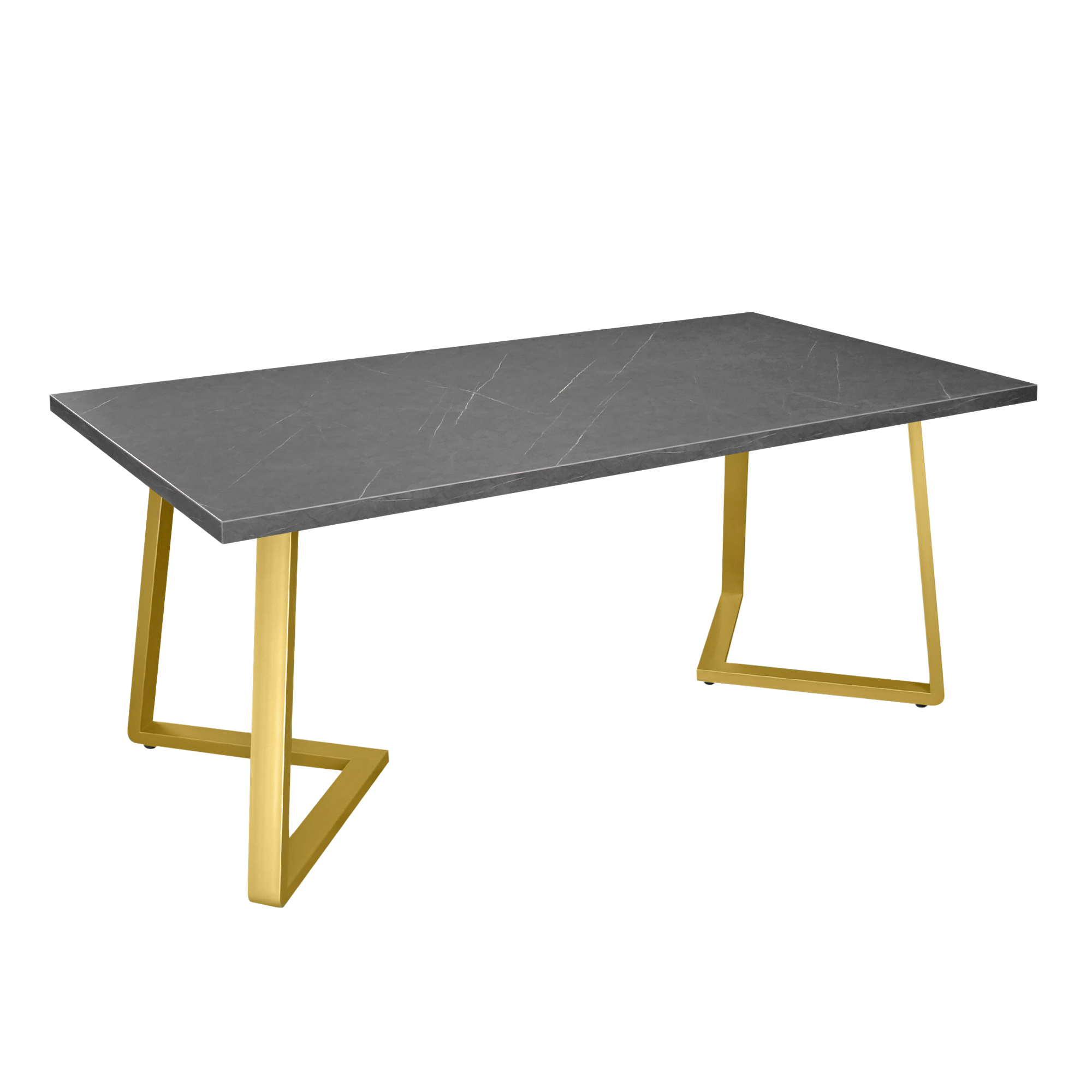 Product Catalog - FRIDA Table Black Marble+Golden Legs 180×90
