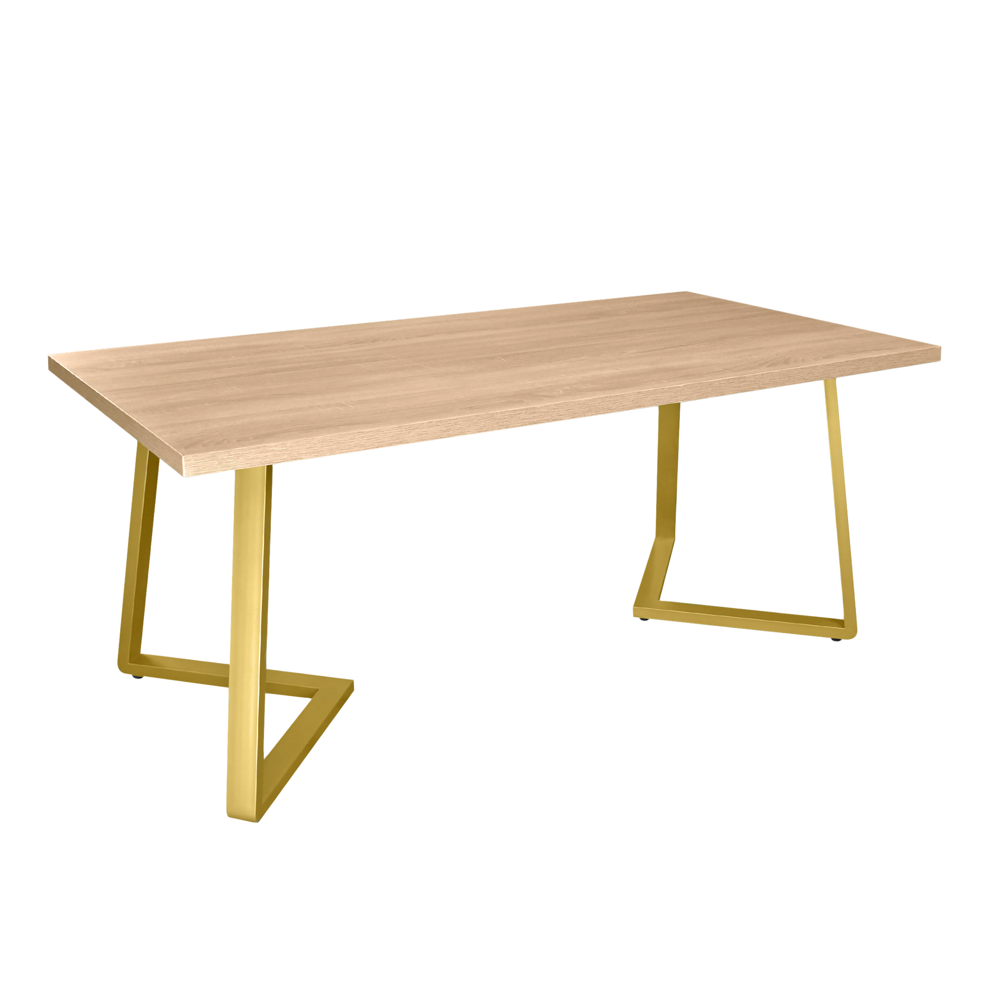 Каталог товаров - Стол FRIDA сонома+золотой ножки 180×90