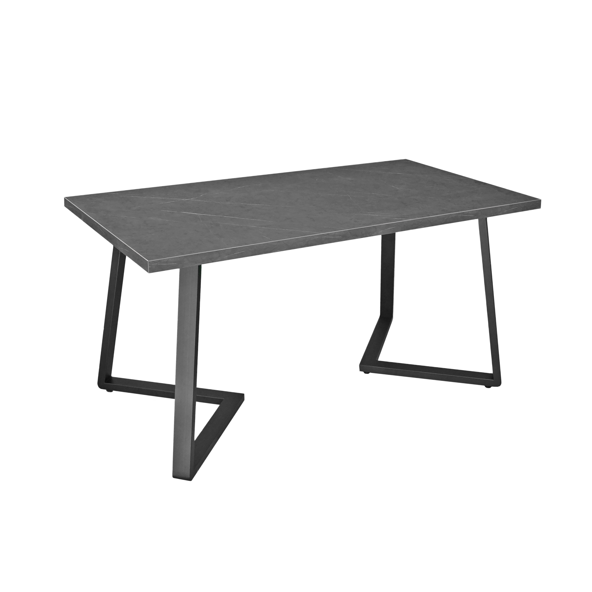 Product Catalog - FRIDA Black Marble + Black Legs Table 150×80