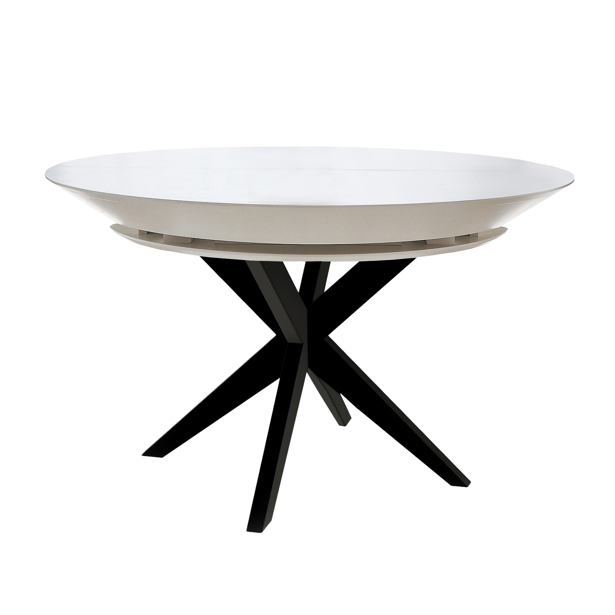 Product Catalog - Nova Veneer Table White Black+Black Legs 127/177/227xH75