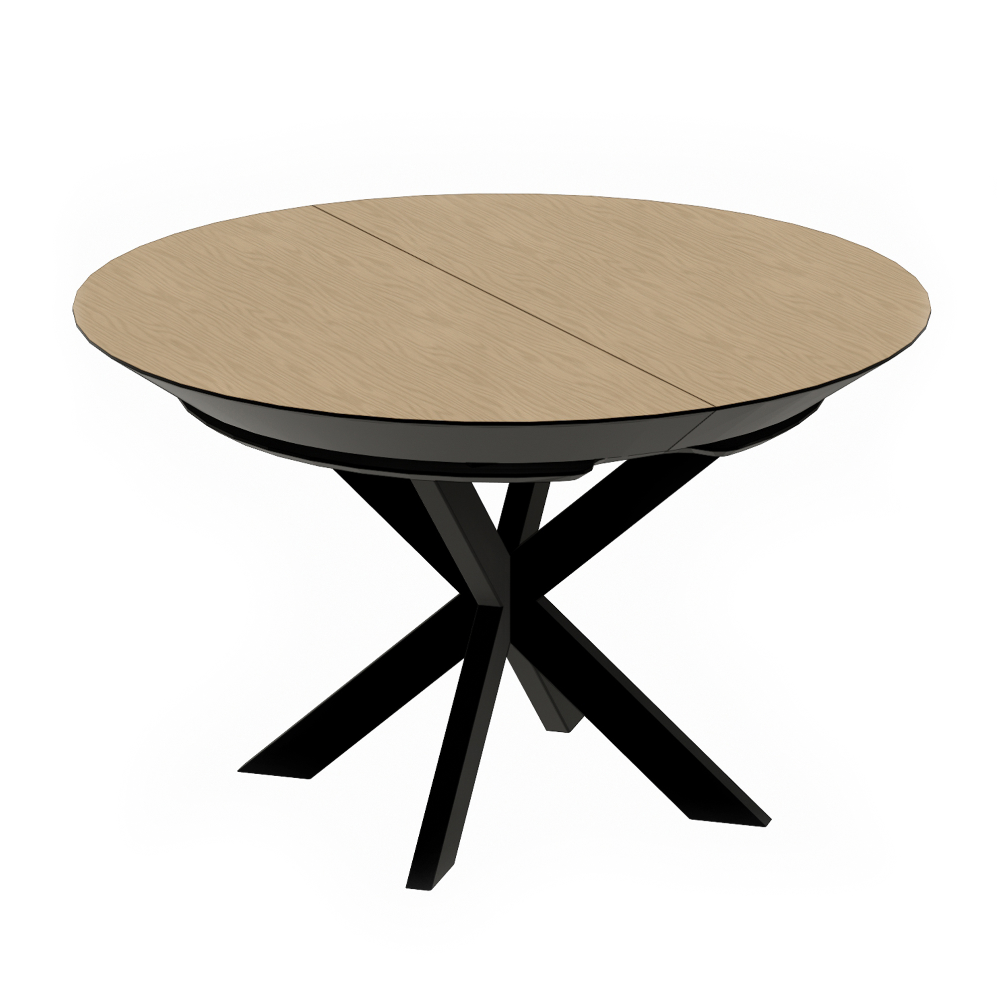 Product Catalog - NOVA Table Natural Wood Veneer+Black Legs 127/177/227xH75