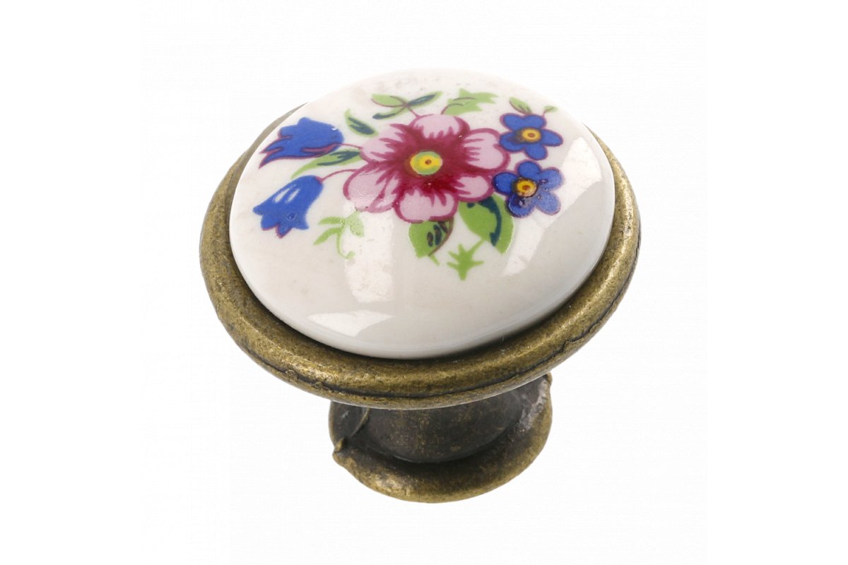 Manere Retro - GP-0728-J4-R Ручка-кнопка J 4, spring flower