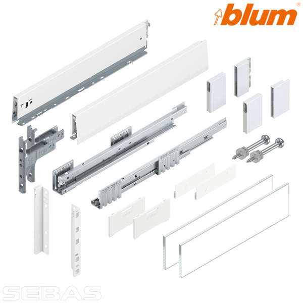 Accesorii sertare - Sertare MERIVOBOX E+BOXCOVER ALBE. BLUM