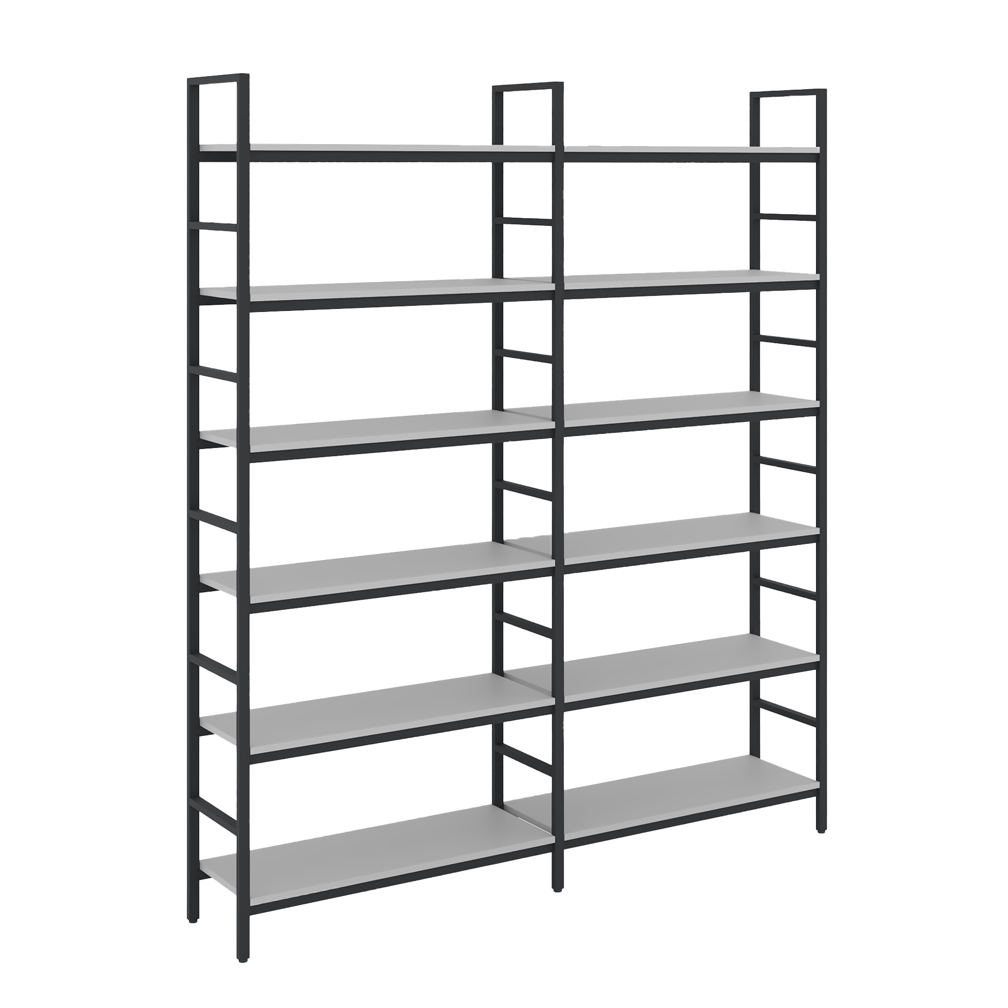 Product Catalog - Modular archive shelf M2 with 6 levels 197x34xH228 0112 PE Stone Grey + Black Frame