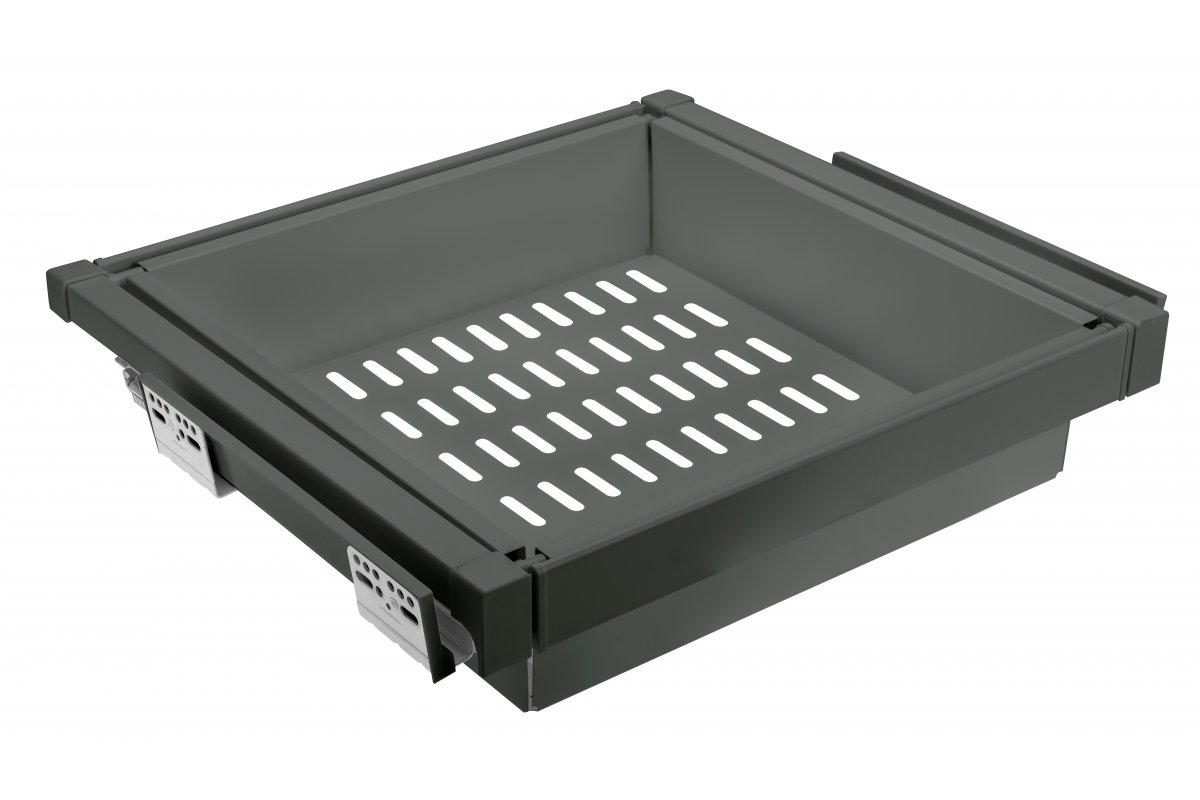 Furniture Hardware - WG-KOSZM60-60 ELITE metal basket, for cabinet 600 mm, with soft-close, anthracite