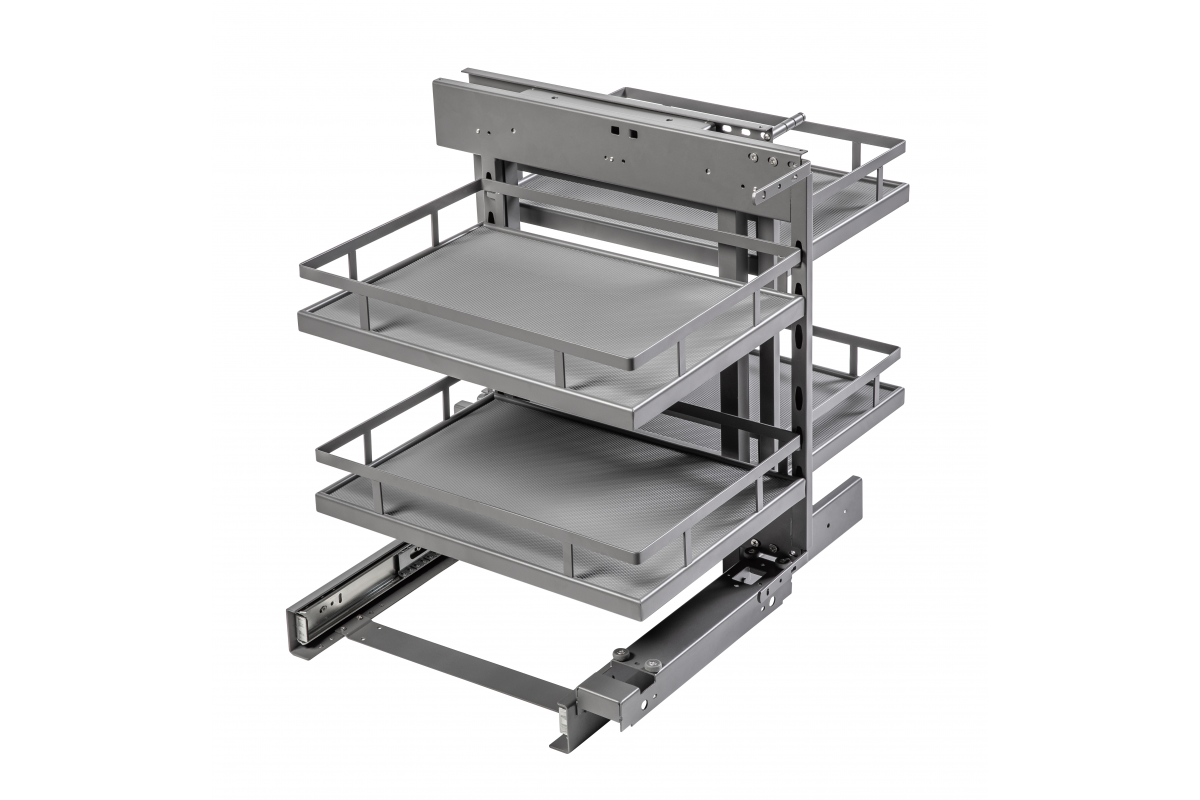Furniture Hardware - KO-WMC500-60 MOVIX PRO corner tray, L-500 mm, grey mat, anthracite