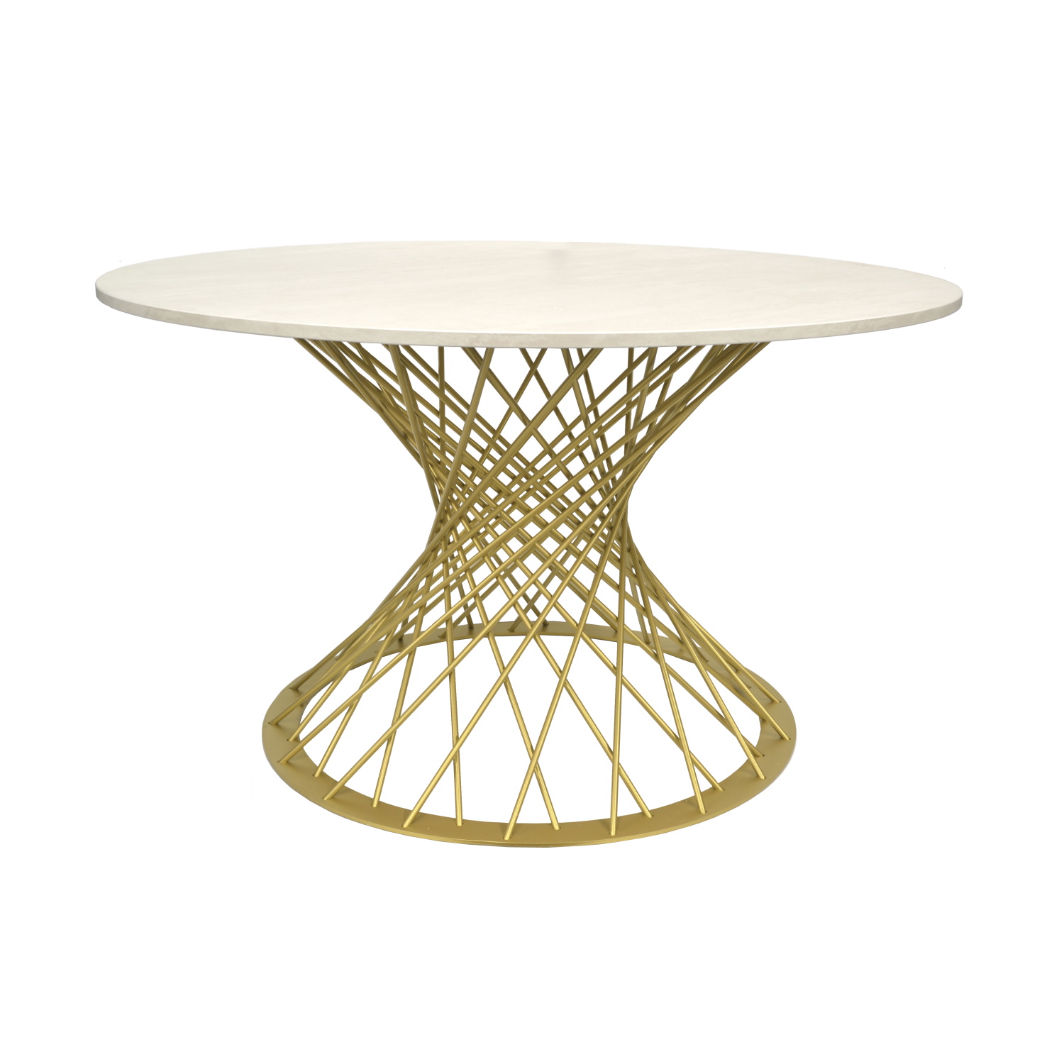 Каталог товаров - Стол SAFIRA шелк золотой ножки D130