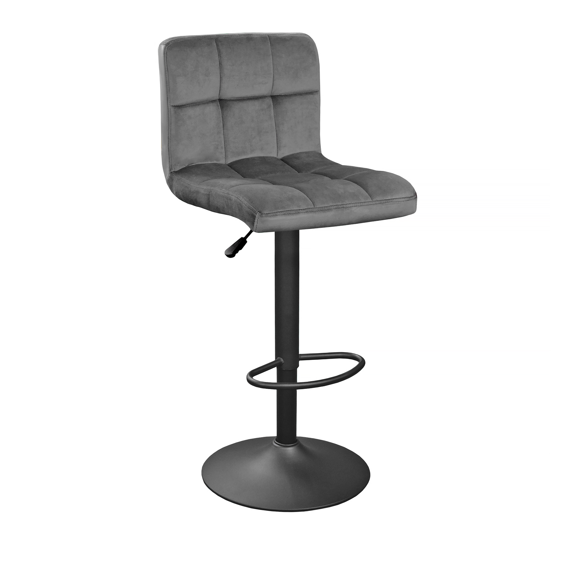 Catalog de produse - Scaun de bar SB-044 Catifea Grey Nr.40+Black Leg