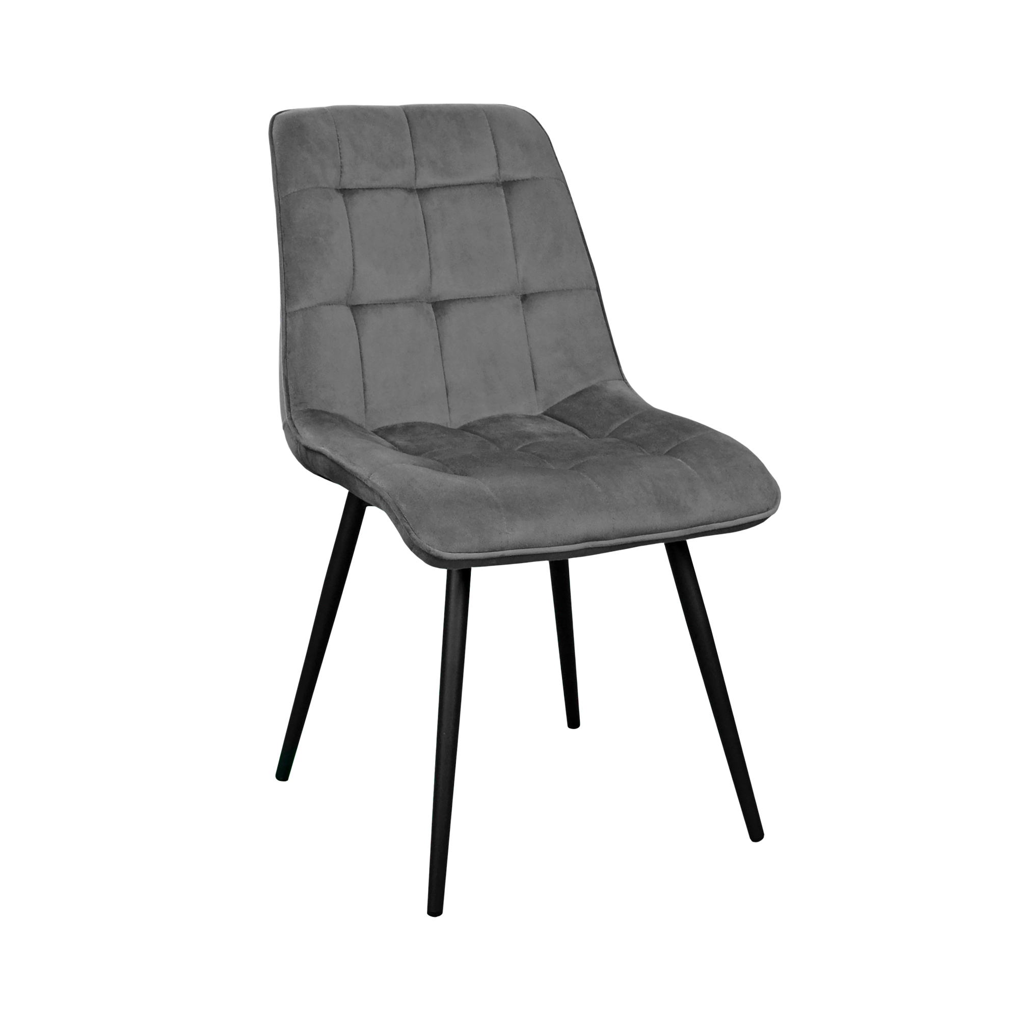 Product Catalog - Capella Velvet Dark Grey Chair HLR21+ Black Legs