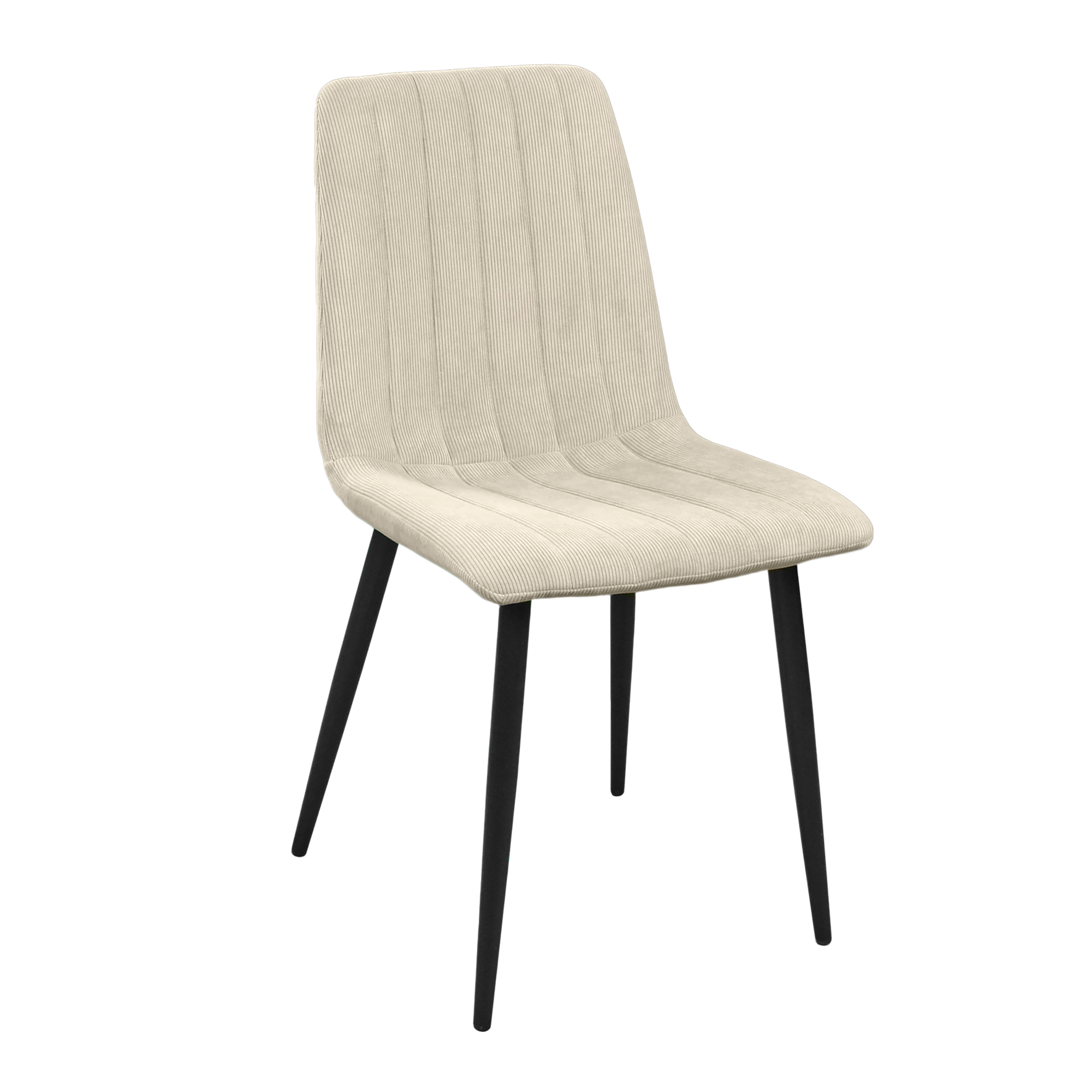 Product Catalog - DC-90 Chair BGF166-2 Beige Velvet + Black Legs